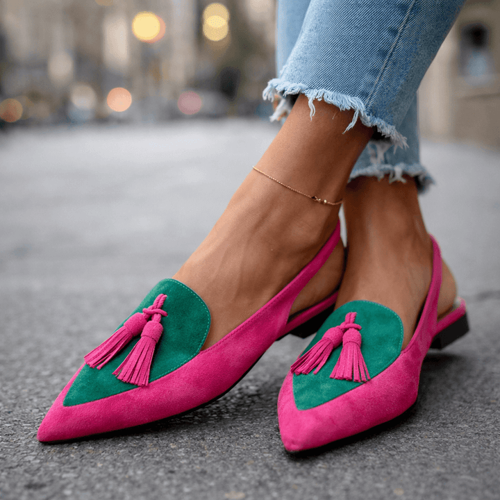Amélie | Sandalen mit Riemen und Fransen für Frauen