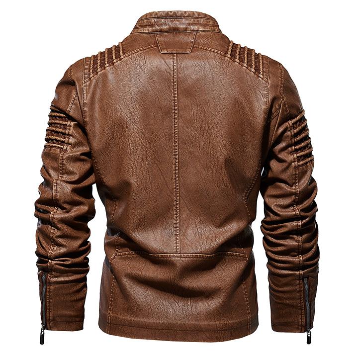 Andrew™ | Vintage Ripp-Shoulder Moto-Jacke