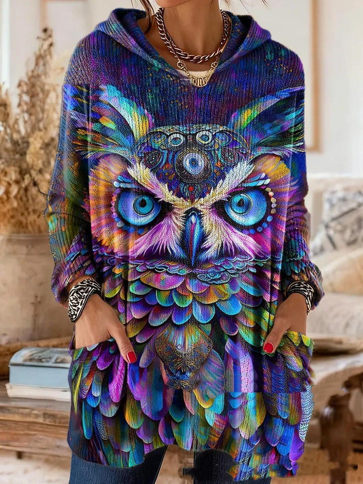 Lizzy | Tunika mit Retro-Print und Kapuze
