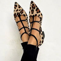 Franca | Schuhe mit Absatz und Leopardenriemen