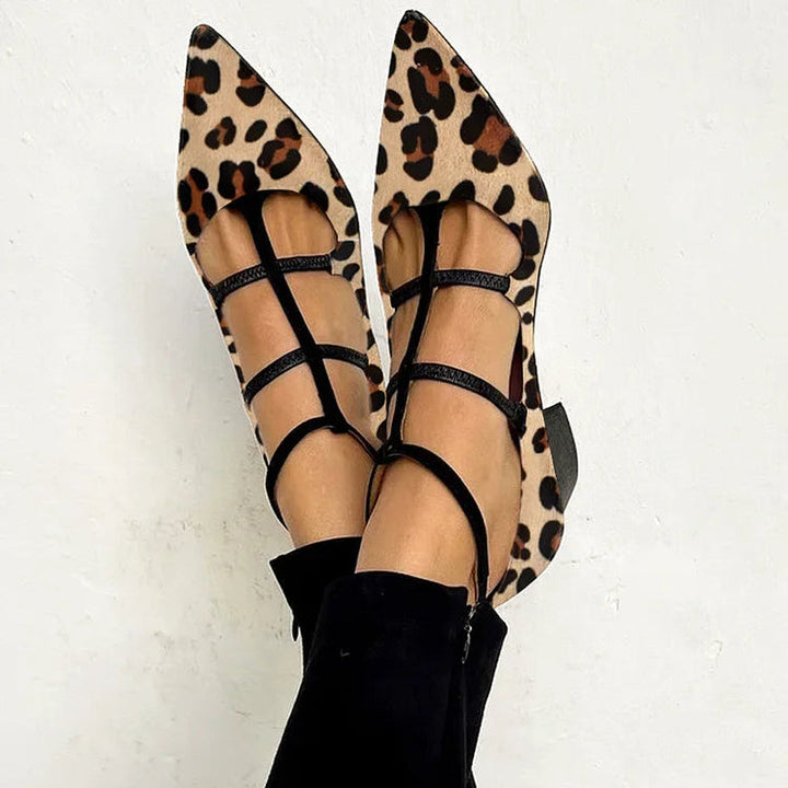Franca | Schuhe mit Absatz und Leopardenriemen