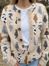 Charlotte™ | Gemütlicher Cardigan mit Katzenmotiv