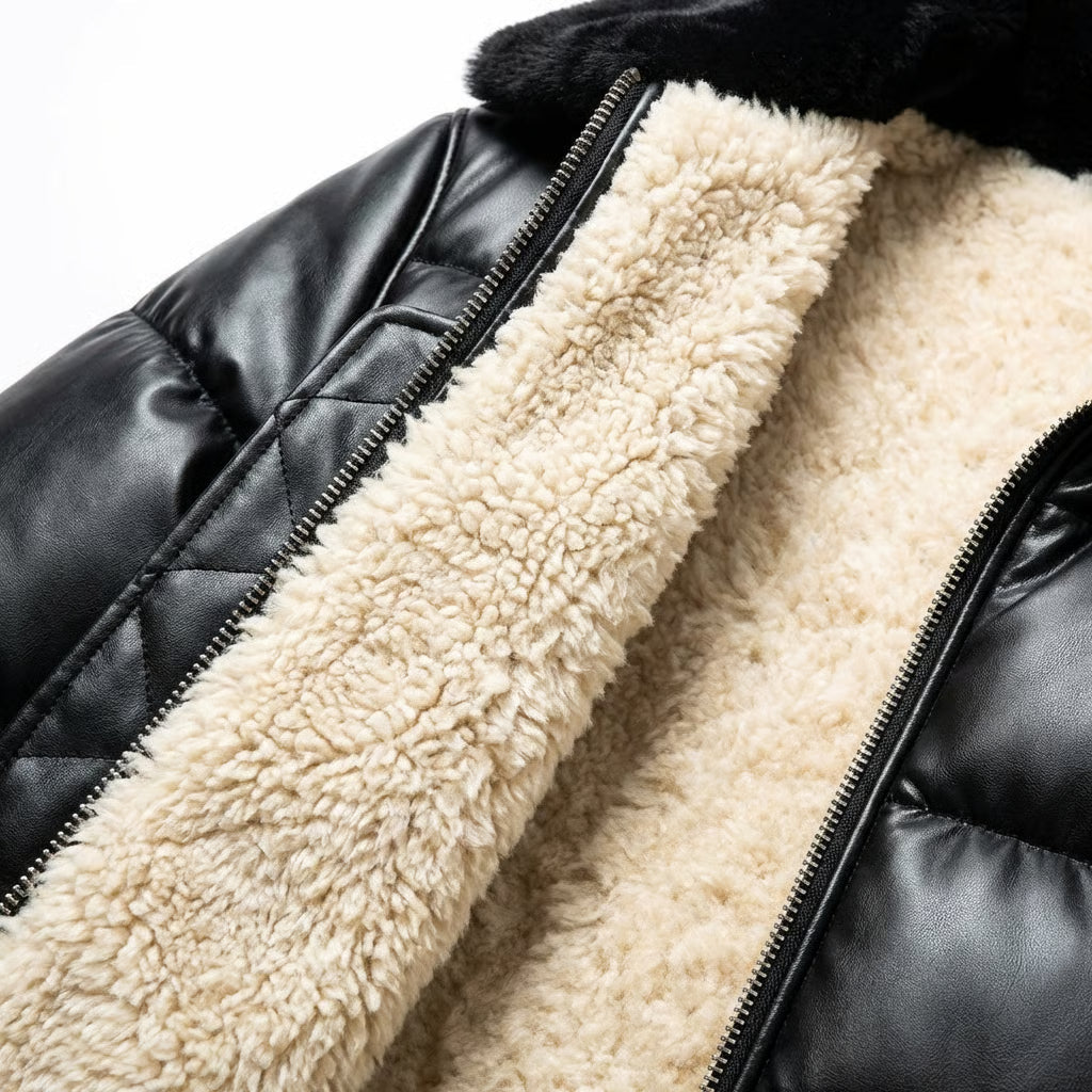 Warme wattierte Jacke mit Vintage-Ausstrahlung