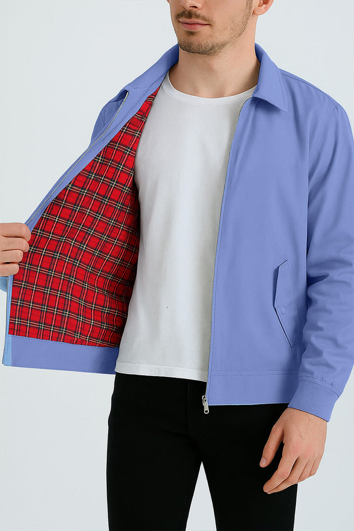 Harryson | Harrington-Jacke mit Tartan-Futter