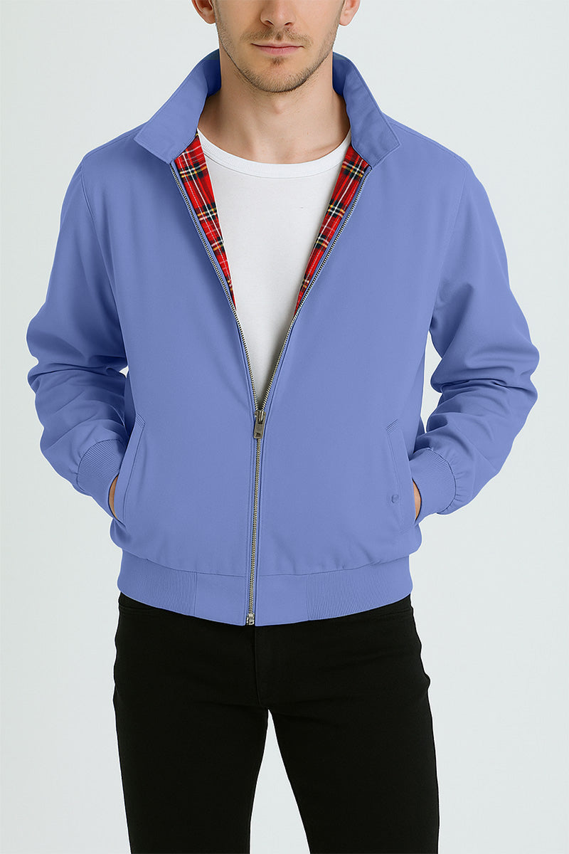 Harryson | Harrington-Jacke mit Tartan-Futter