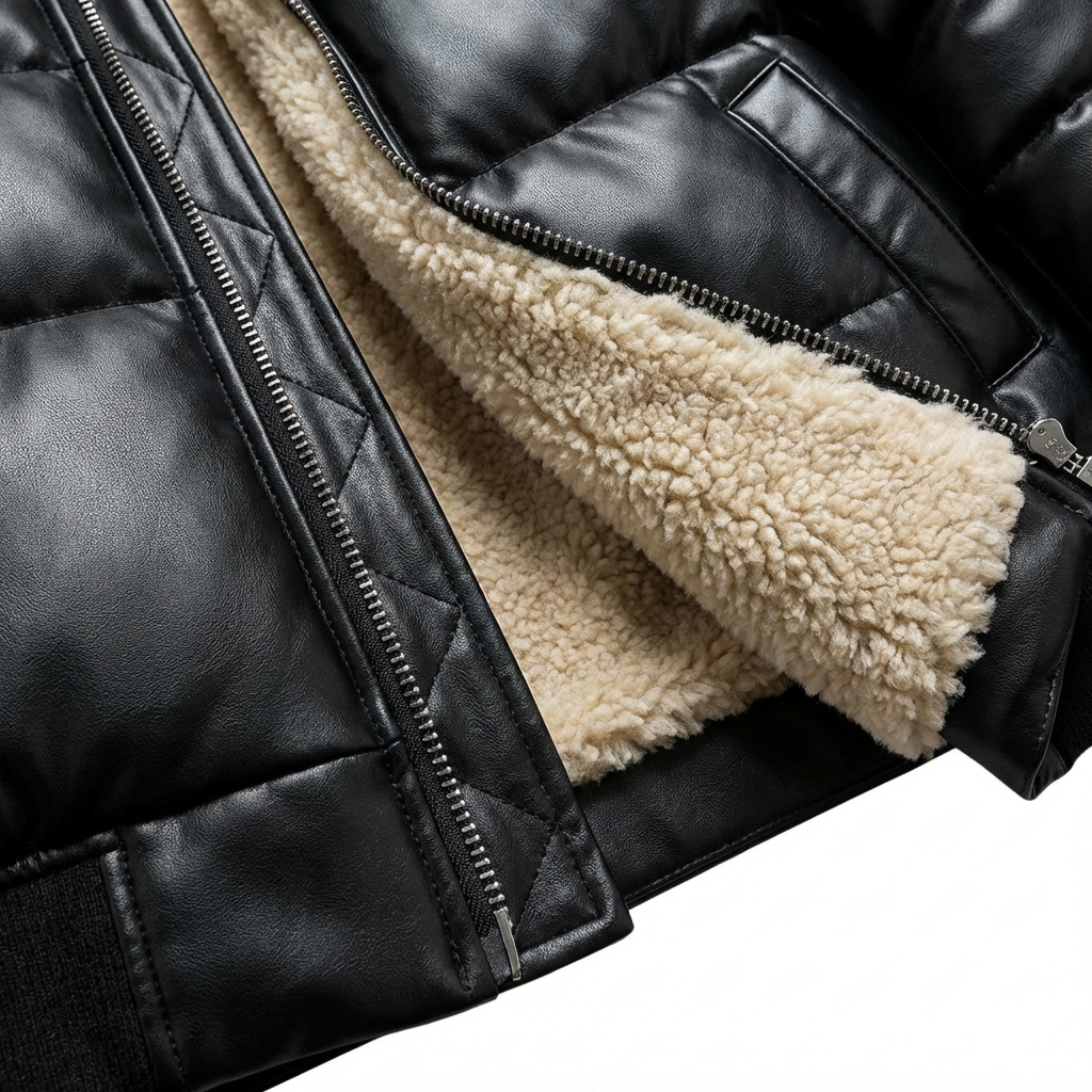Warme wattierte Jacke mit Vintage-Ausstrahlung