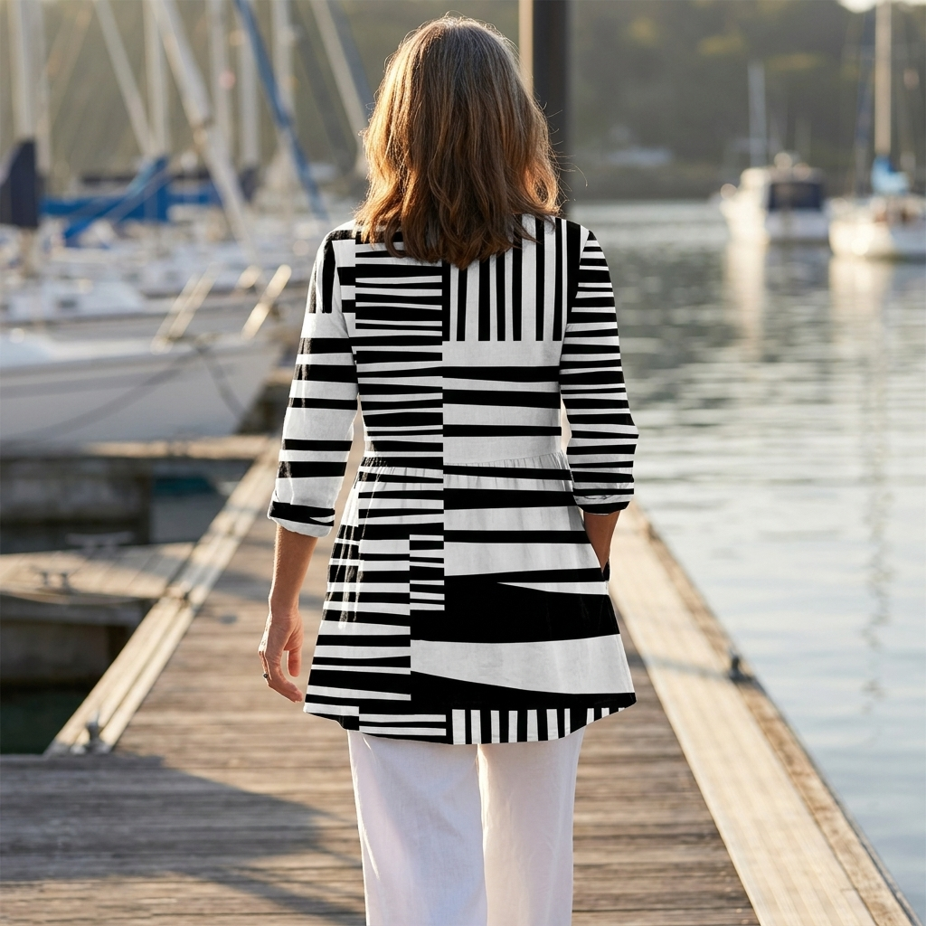 Sophie | Lange Bluse mit V-Ausschnitt