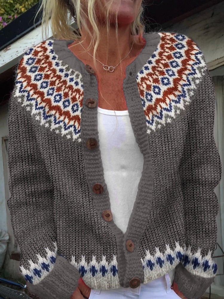 Gabriella Gemütliche Vintage-Strickjacke