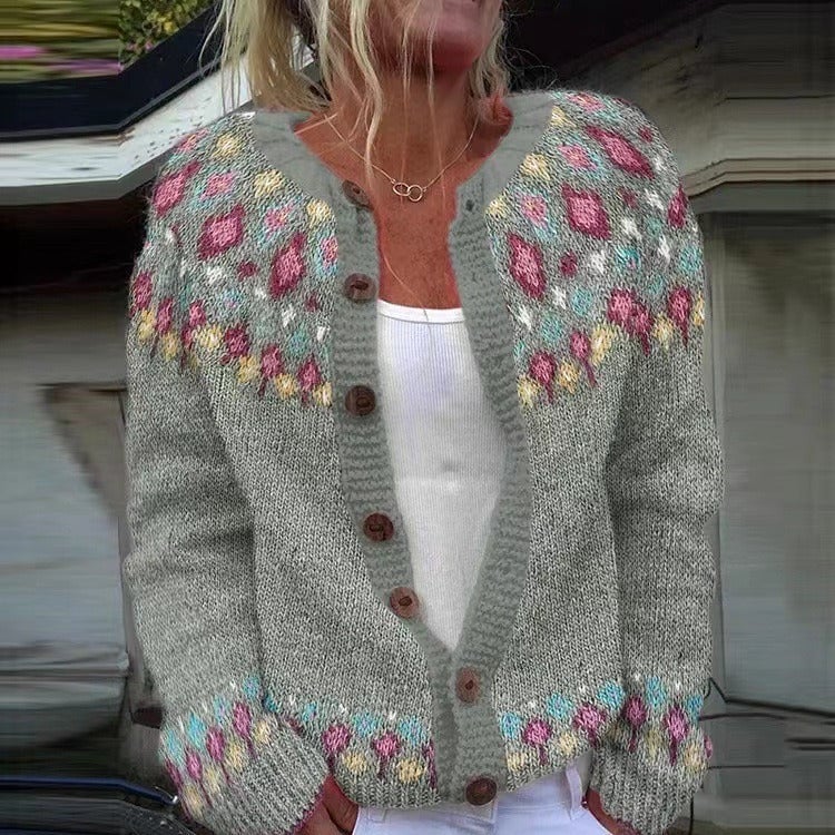 Madeline Gemütliche Vintage-Strickjacke