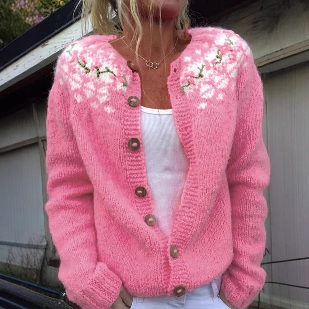 Vivian Gemütliche Vintage-Strickjacke