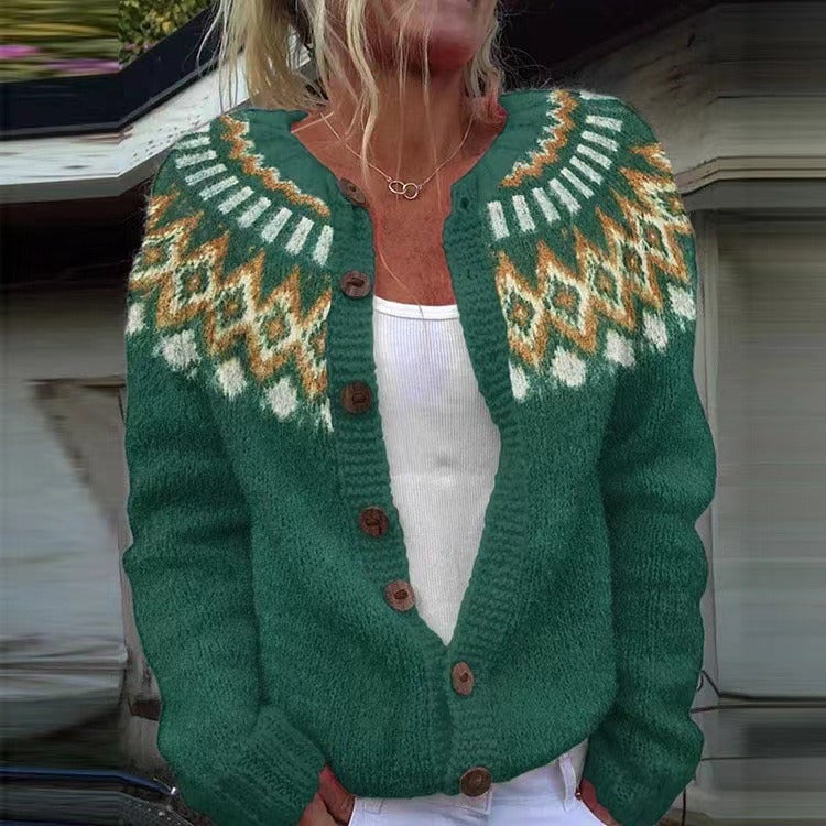 Natalia Gemütliche Vintage-Strickjacke