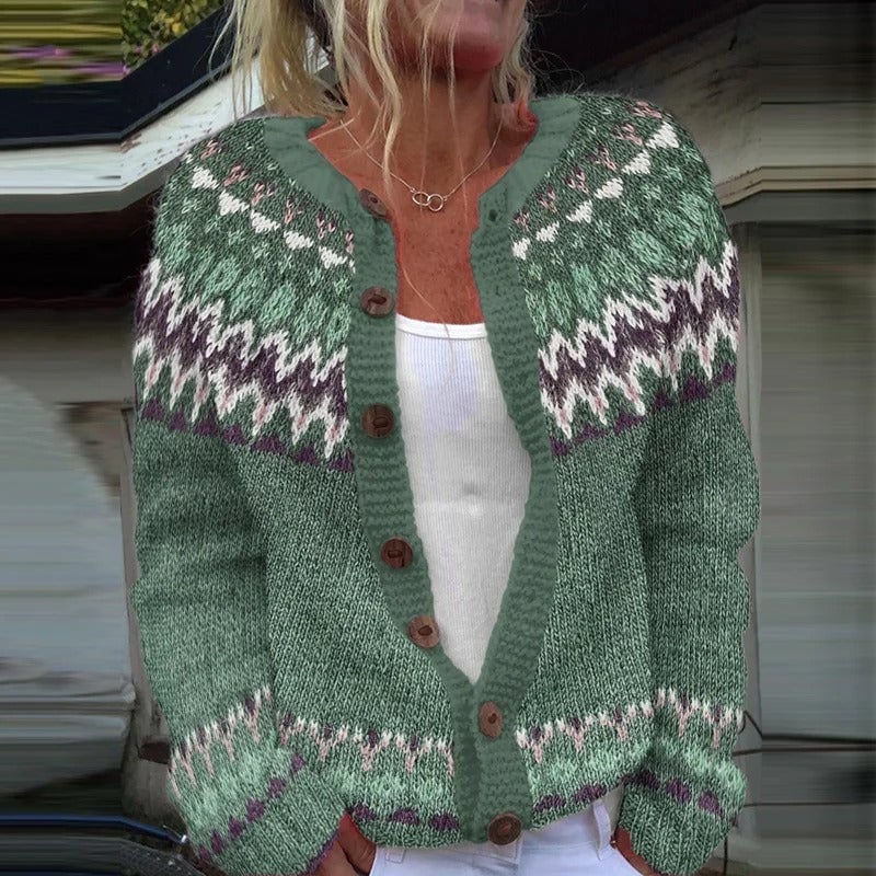 Delilah Gemütliche Vintage-Strickjacke