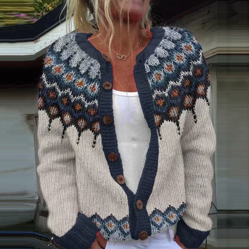 Kylie Gemütliche Vintage-Strickjacke