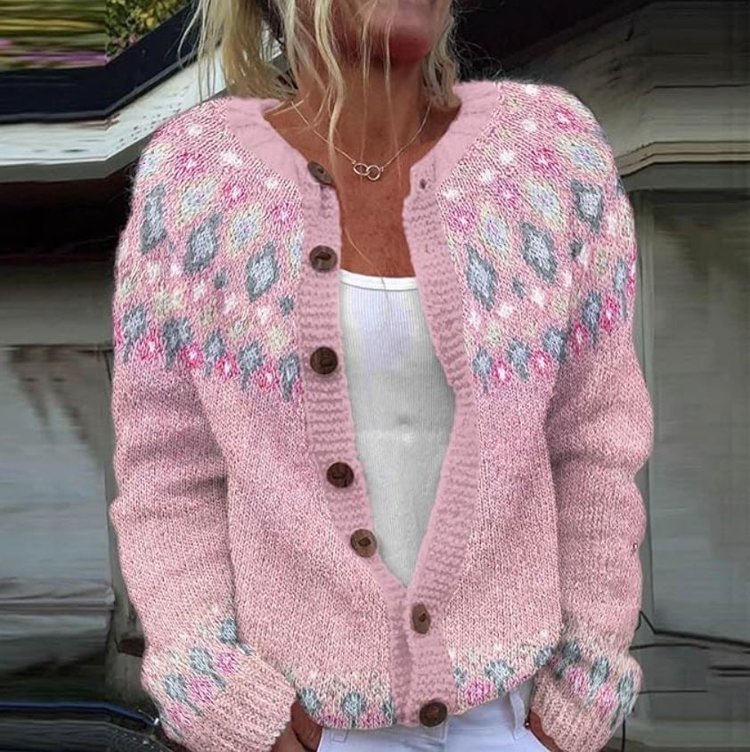 Hazel Gemütliche Vintage-Strickjacke