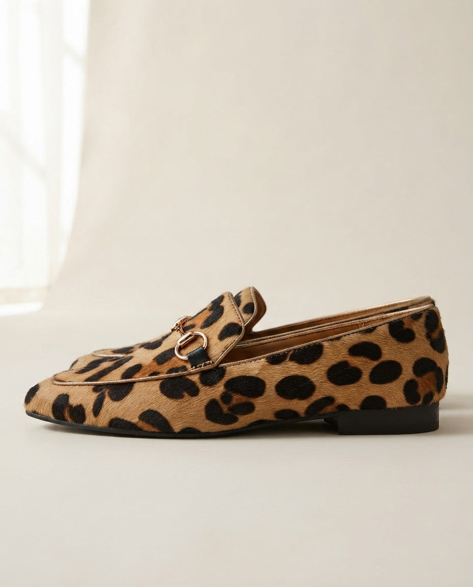 Mocassino Serena — Leopard mit Schnalle
