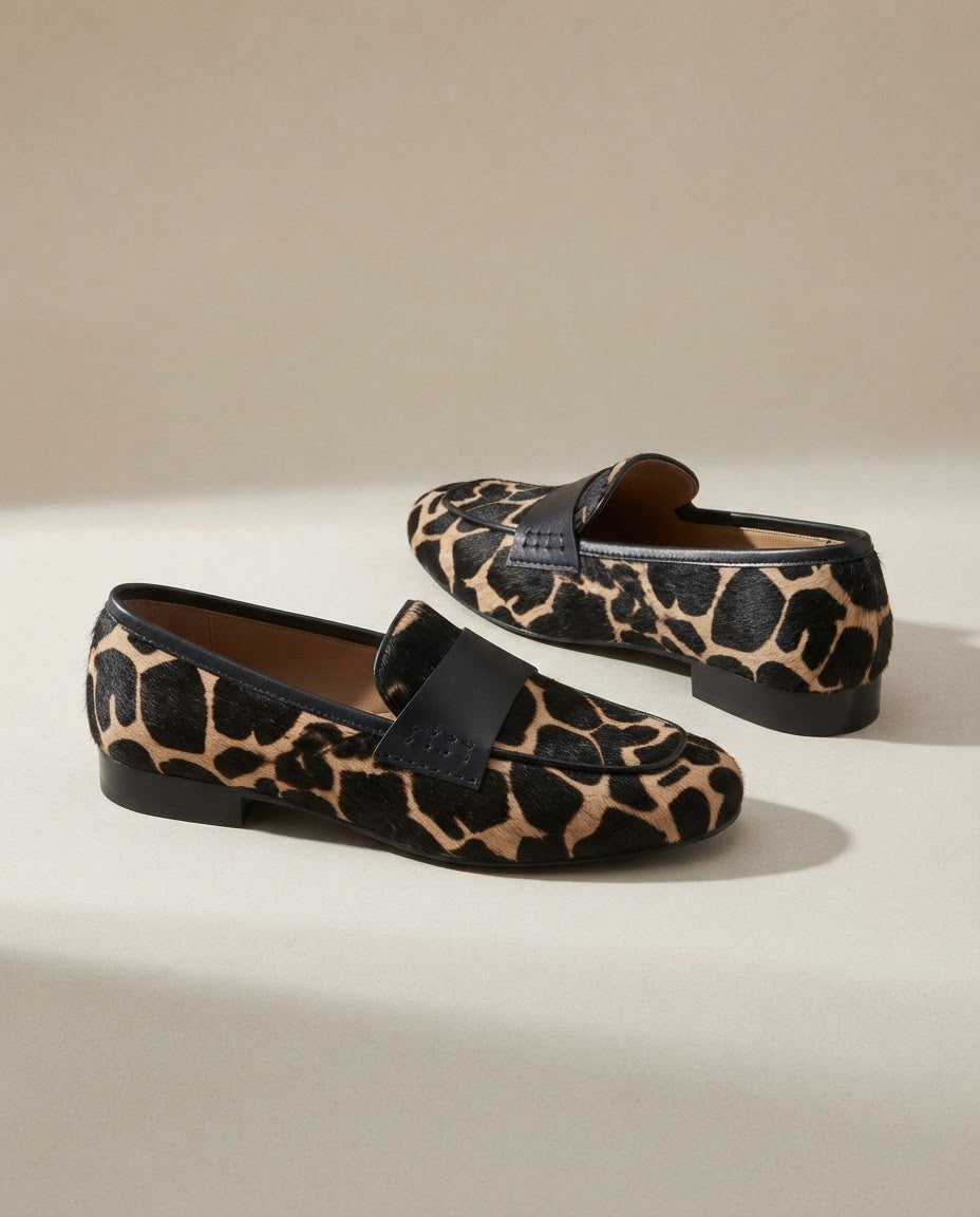 Mokassin Giulia — Giraffe Aprikose