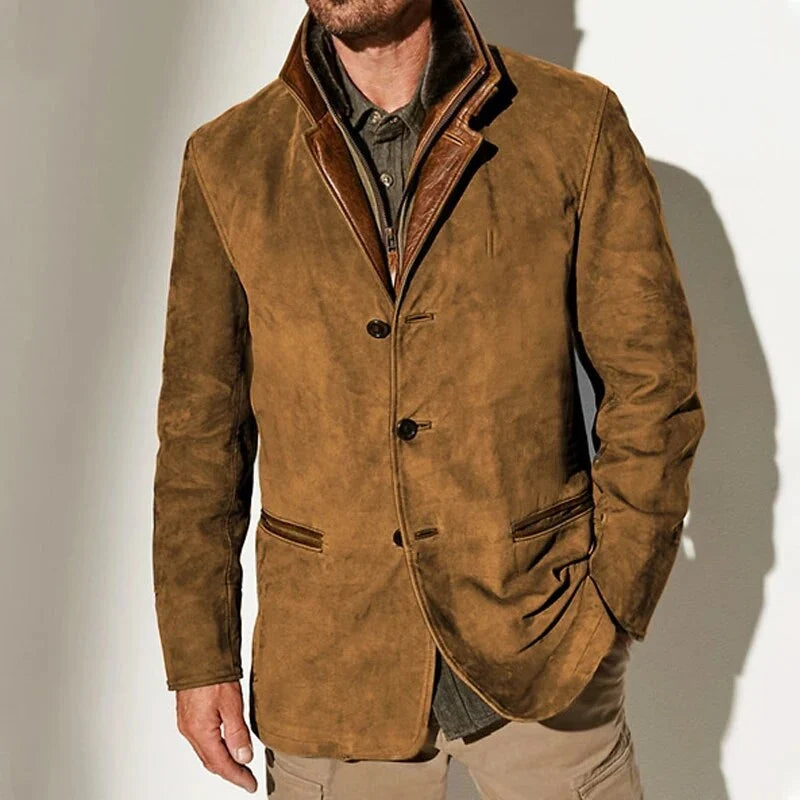 Arthur™ | Vintage Wildleder-Look Schichten Blazer Jacke