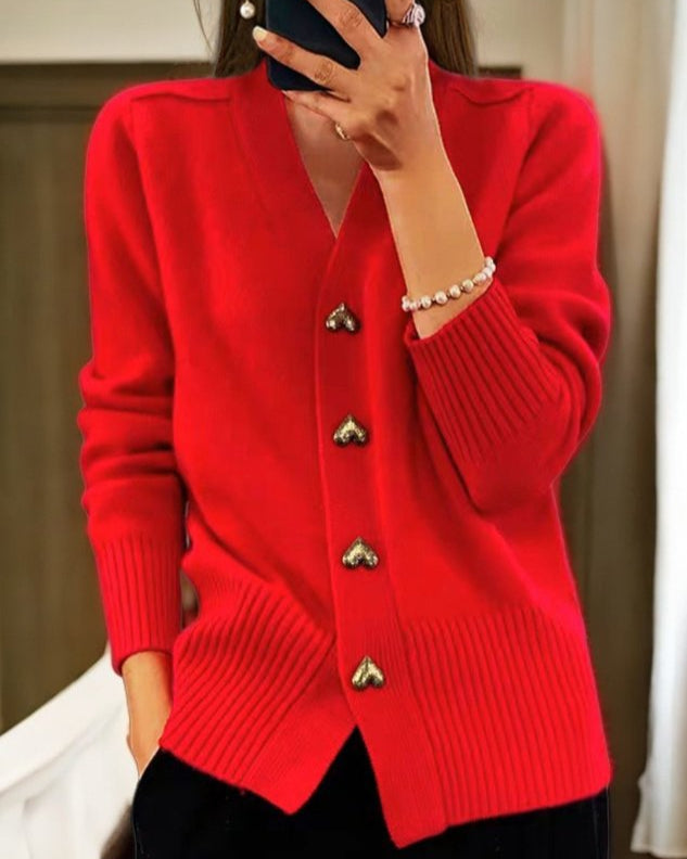 Michaela | Cardigan mit V-Ausschnitt