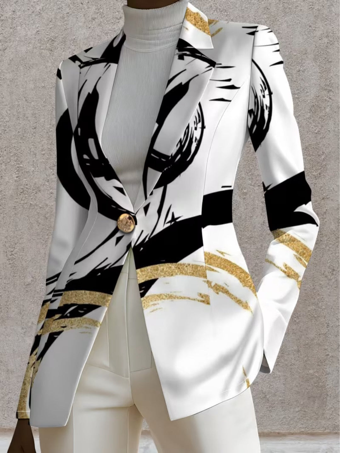 Noemine™ | Abstrakter Blazer mit Pinselstrichen