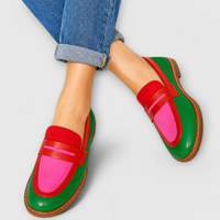 Nyla | Legere Mokassins mit Kontrastdetails