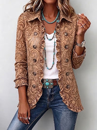 Concepción | Vintage-Blumenjacke mit Volants