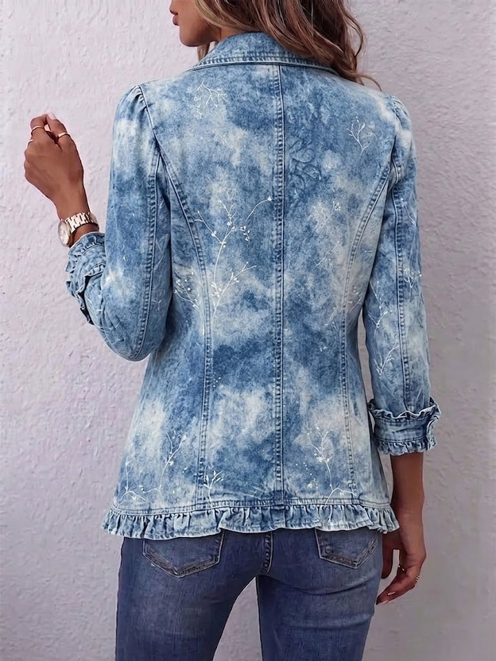 Genoveva | Botanische Blusenjacke mit Volants