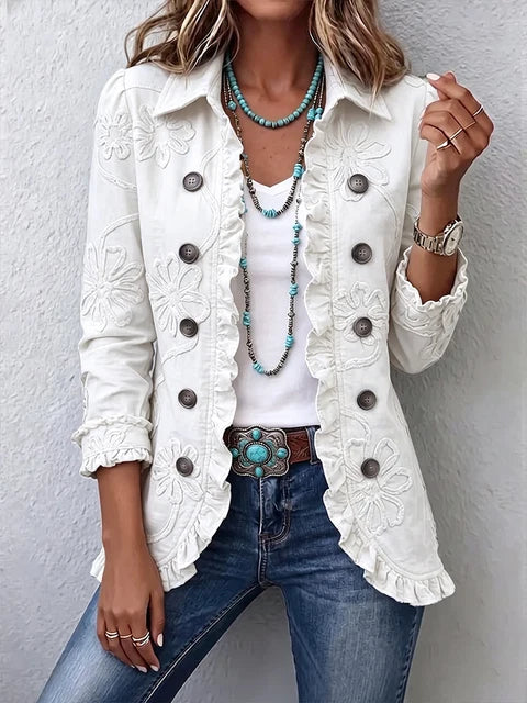 Sienna | Jacke mit Volants und Knöpfen