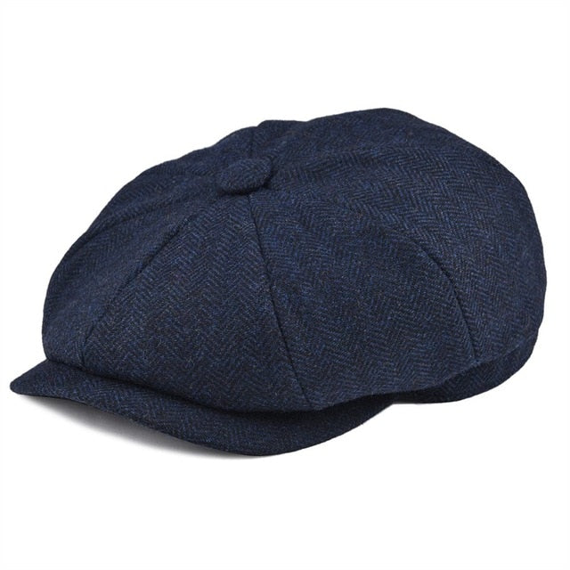 Calvin™ | Warme Klassische Fischgrät Newsboy Cap