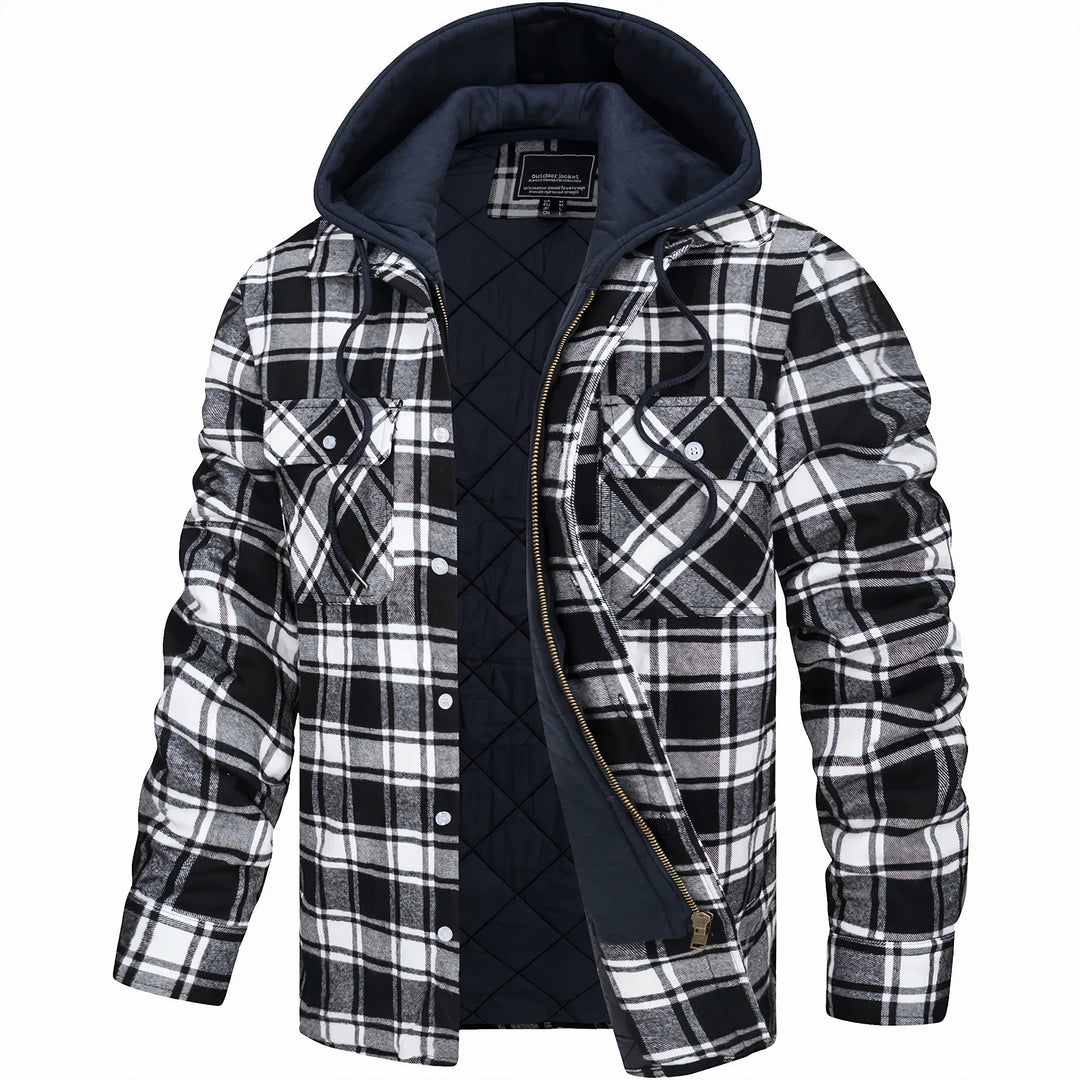 Kevin | Karierte Jacke mit Reißverschluss