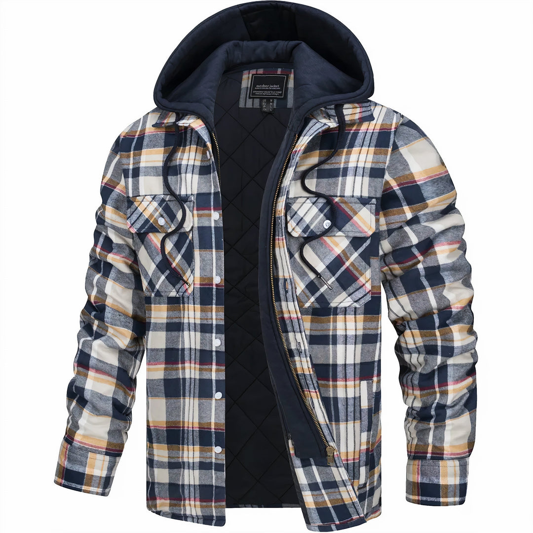 Kevin | Karierte Jacke mit Reißverschluss
