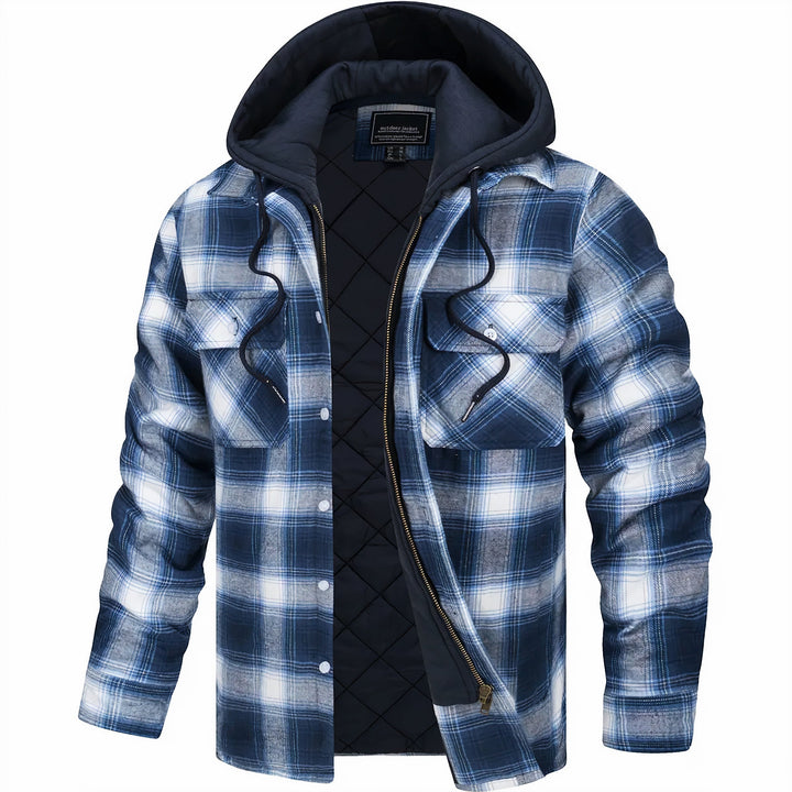 Kevin | Karierte Jacke mit Reißverschluss