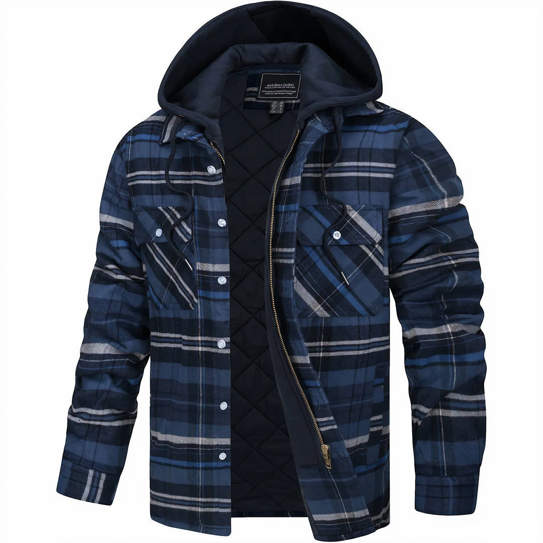 Kevin | Karierte Jacke mit Reißverschluss