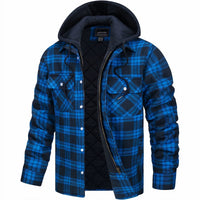 Timothy™ | Warme, mit Fleece gefütterte Karomuster Flanelljacke mit Kapuze