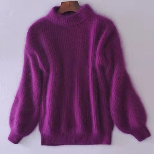 Saskia | Weicher Pullover mit hohem Kragen