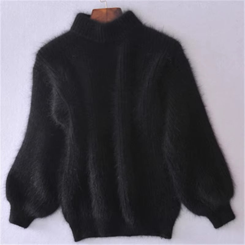Saskia | Weicher Pullover mit hohem Kragen