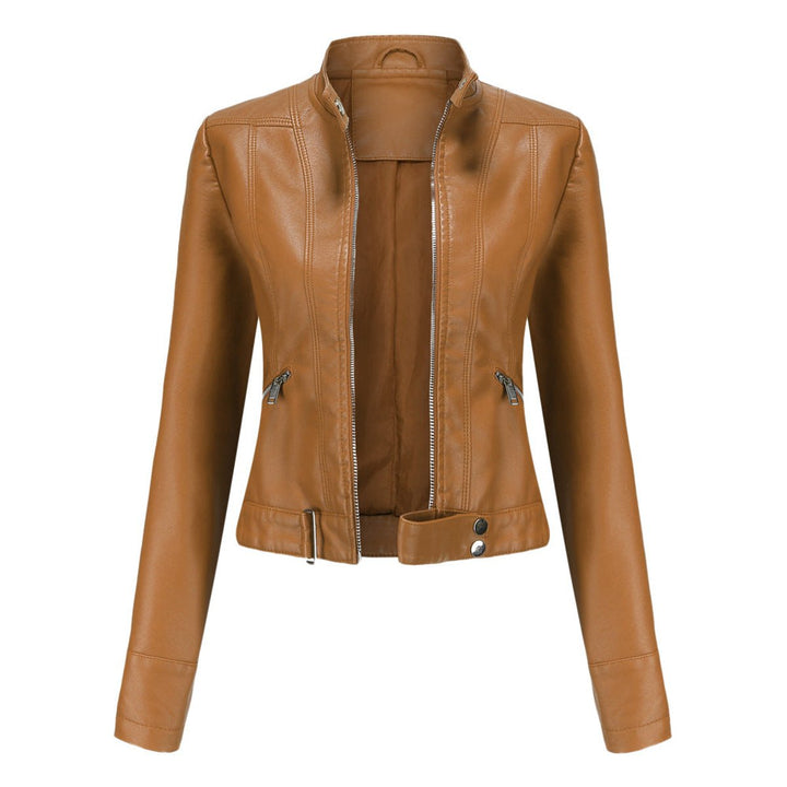 Luana | Kurze Bikerjacke mit Stehkragen