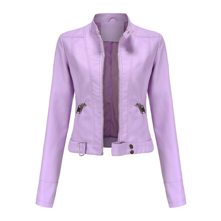 Luana | Kurze Bikerjacke mit Stehkragen