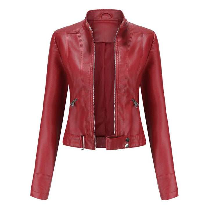 Luana | Kurze Bikerjacke mit Stehkragen