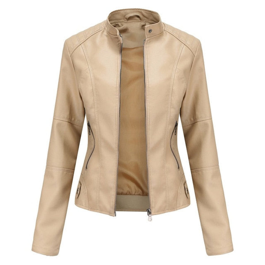 Romina | Raffinierte Bikerjacke mit Stehkragen