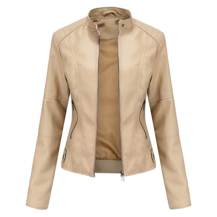 Romina | Raffinierte Bikerjacke mit Stehkragen