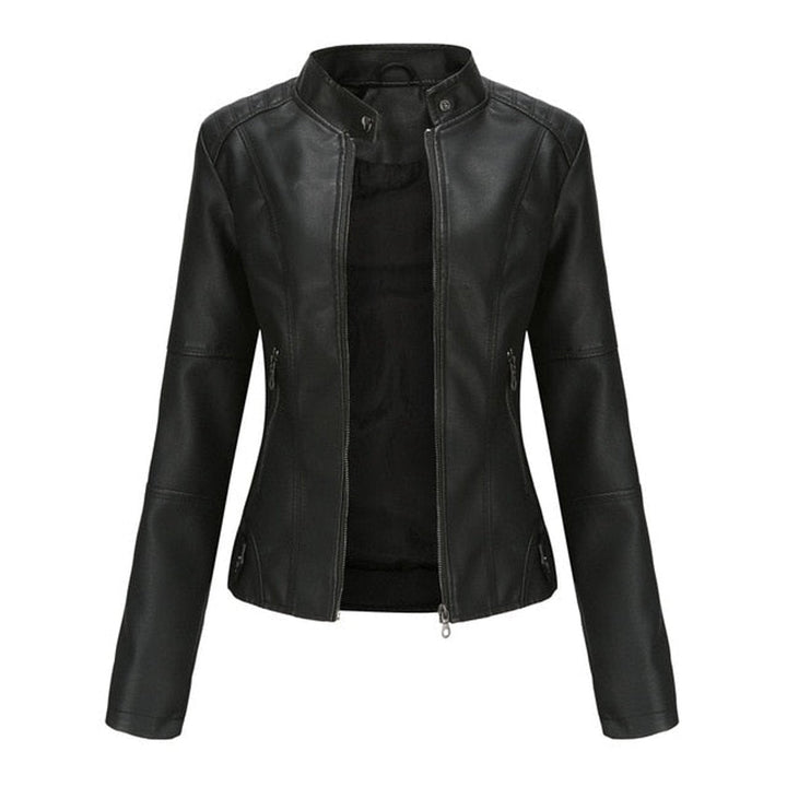 Romina | Raffinierte Bikerjacke mit Stehkragen