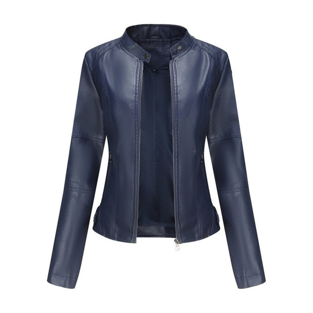 Romina | Raffinierte Bikerjacke mit Stehkragen