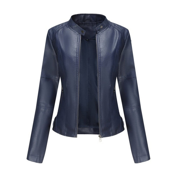 Romina | Raffinierte Bikerjacke mit Stehkragen