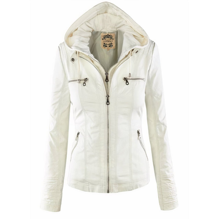 Cassia | Motorradstil Jacke mit abnehmbarem Kapuze