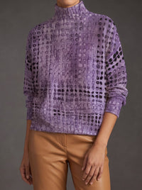 Ysolde™ | Pullover mit hohem Kragen in Lavendel